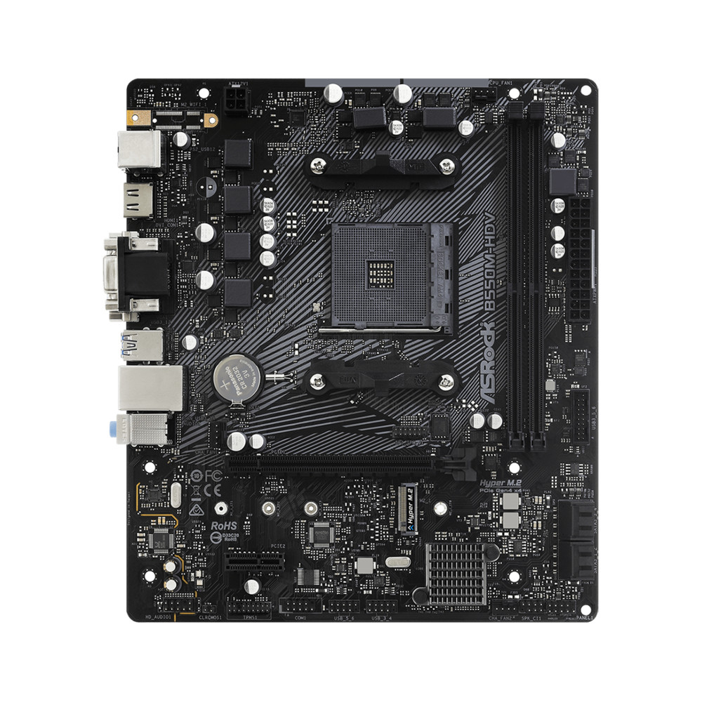 Материнская плата ASRock B550M-HDV Micro-ATX, AMD AM4 - миниатюра 3