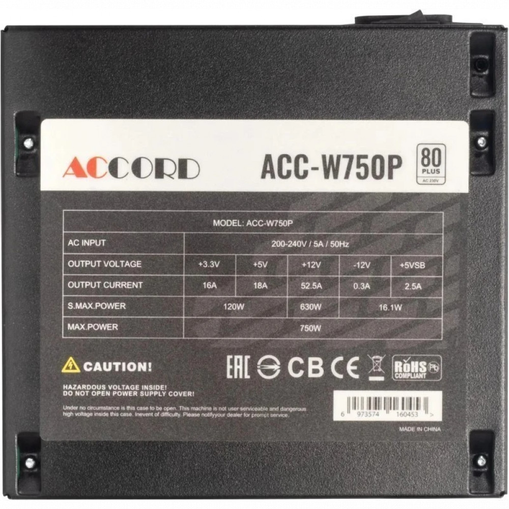 Блок питания Accord ACC-W750P 750 Вт - миниатюра 3