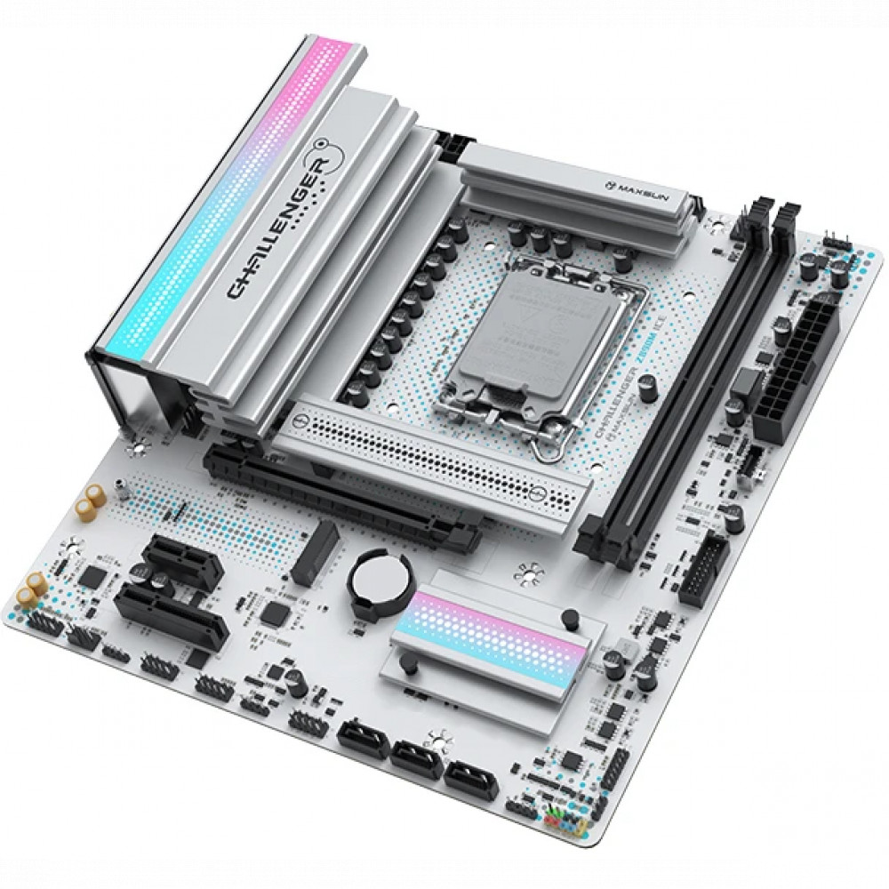 Материнская плата Maxsun Challenger Z890M WIFI ICE MS-Challenger Z890M WIFI ICE Micro-ATX, LGA 1851 — фото товара