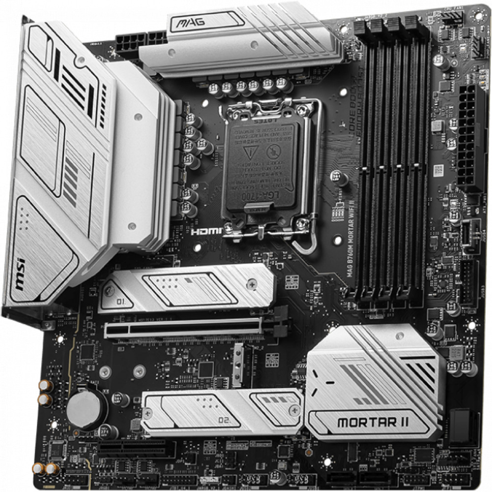 Материнская плата MSI MAG B760M MORTAR WIFI II Micro-ATX, LGA 1700 - миниатюра 3