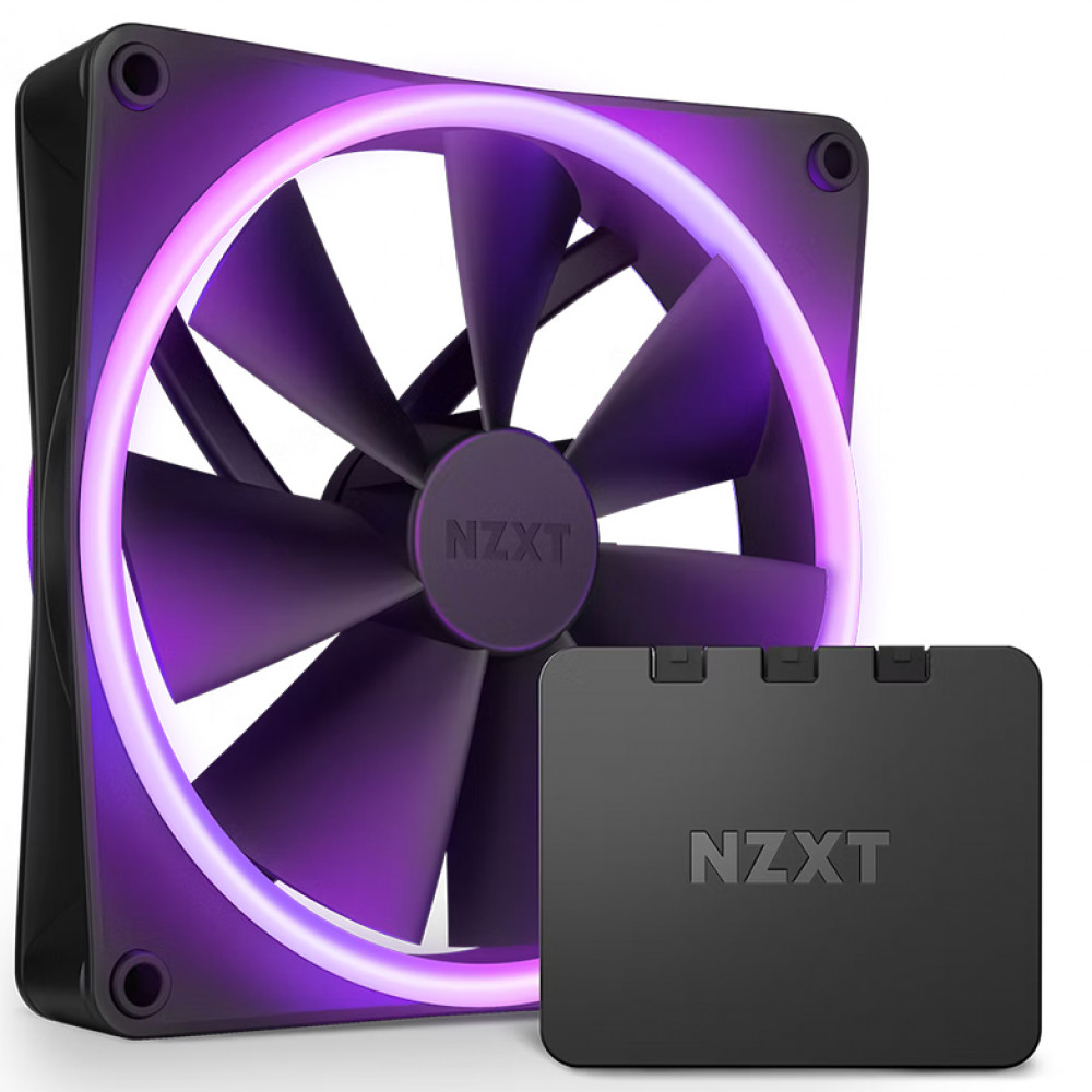 Система охлаждения NZXT F140 RGB Duo Fan 140mm PWM Black Twin Pack RF-D14DF-B1 Для системного блока — фото товара