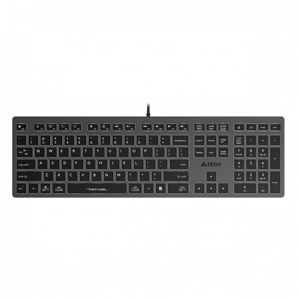 Клавиатура A4Tech Fstyler FX60 FX60 GREY / WHITE Проводная, USB — фото товара