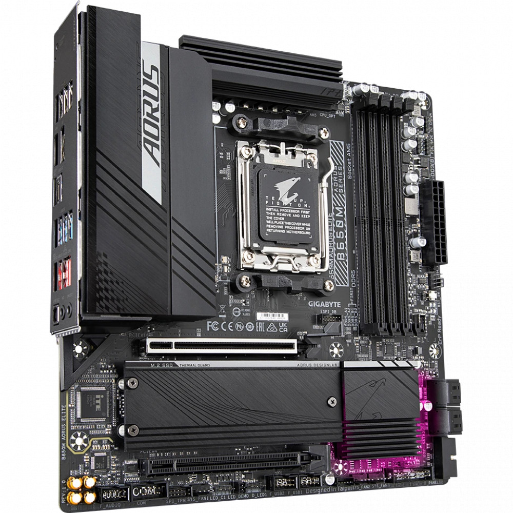 Материнская плата Gigabyte B650M AORUS ELITE Micro-ATX, AMD AM5 - миниатюра 2