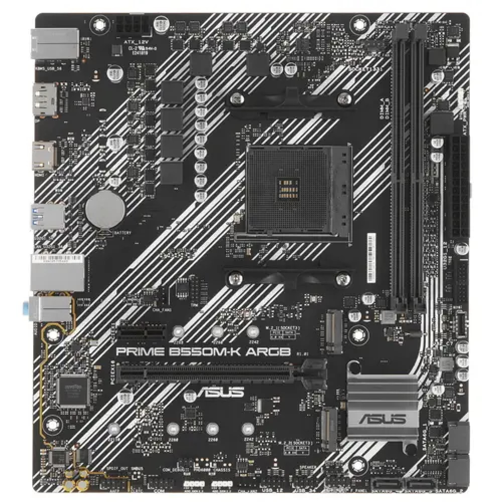 Материнская плата Asus PRIME B550M-K ARGB Micro-ATX, AMD AM4 — фото товара