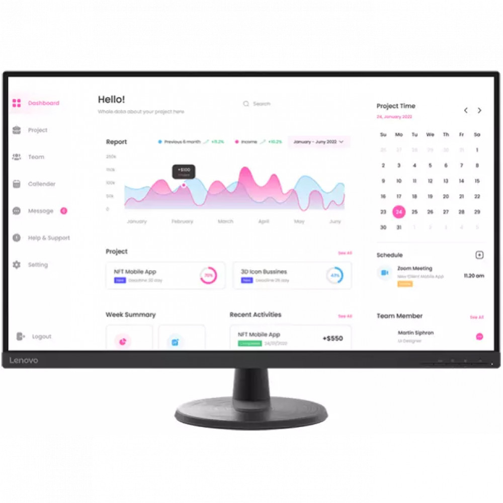 Монитор Lenovo D32-40 66FCGAC2EU 31.5 ", VA, Full HD 1920x1080 (16:9), 75 Гц - миниатюра 2