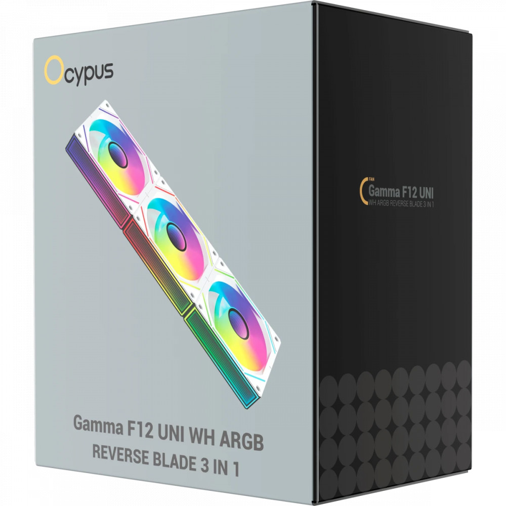 Система охлаждения Ocypus Gamma F12 UNI WH ARGB REVERSE BLADE 3-IN-1 Gamma-F12-WH3AM01U-GL Для системного блока - миниатюра 5