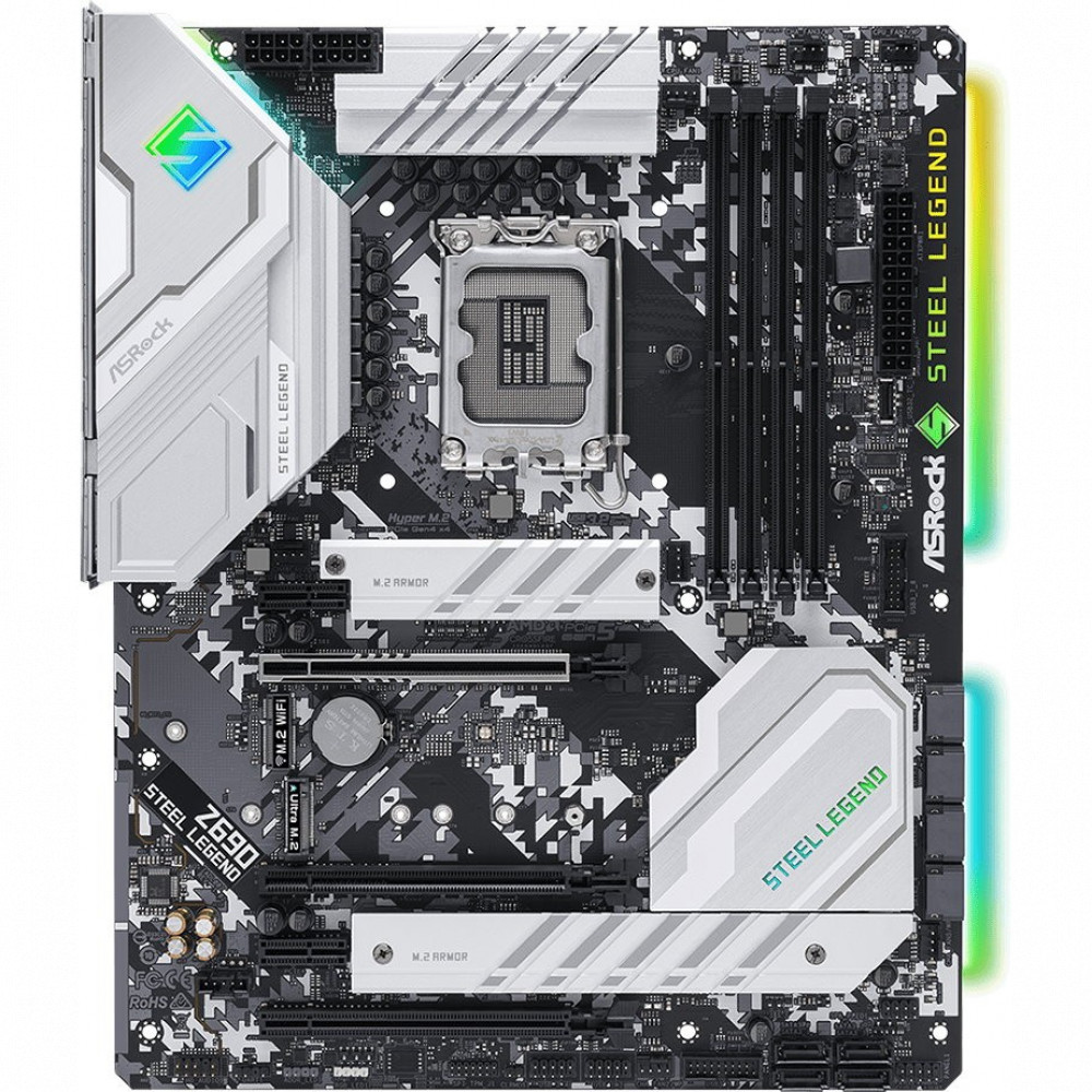 Материнская плата ASRock Z690 STEEL LEGEND/D5 ATX, LGA 1700 - миниатюра 2