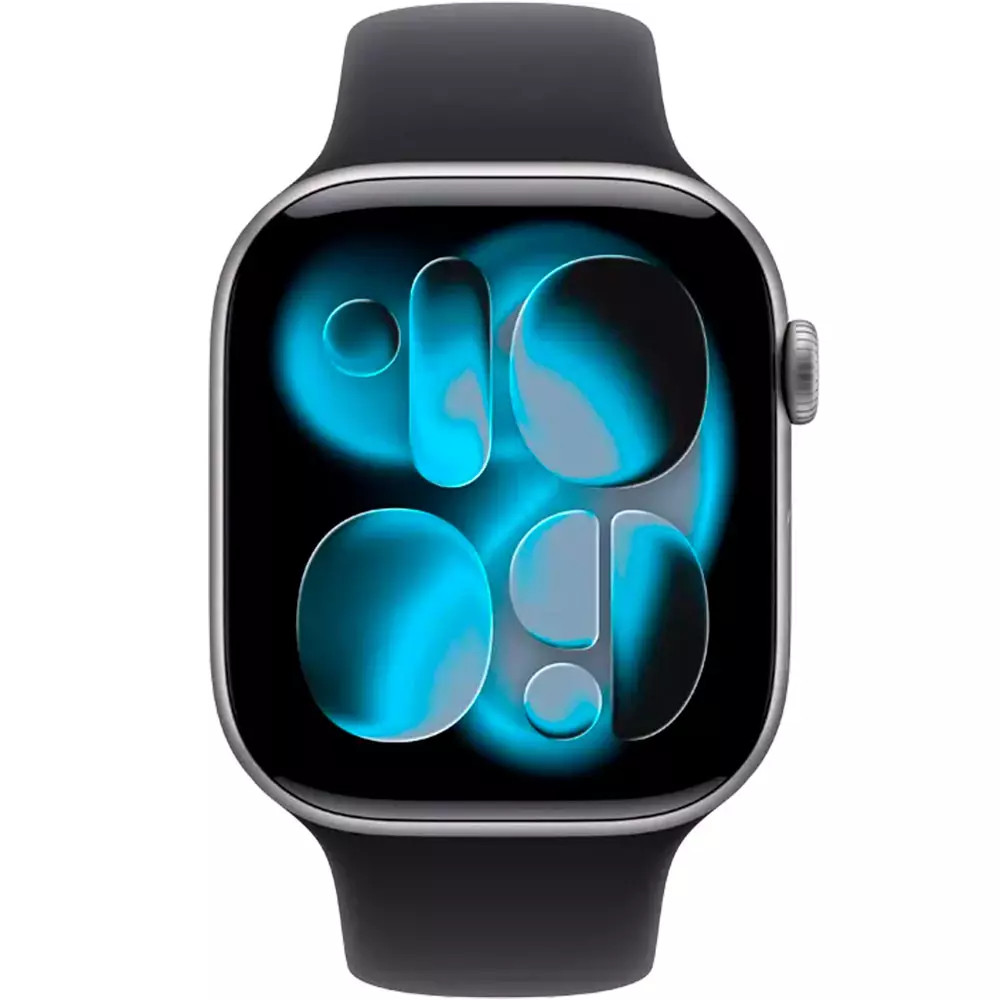 Apple Watch Series 11 GPS 46mm Space Grey Aluminium Case with Black Sport Band MEV44RK/A Смарт-часы — фото товара