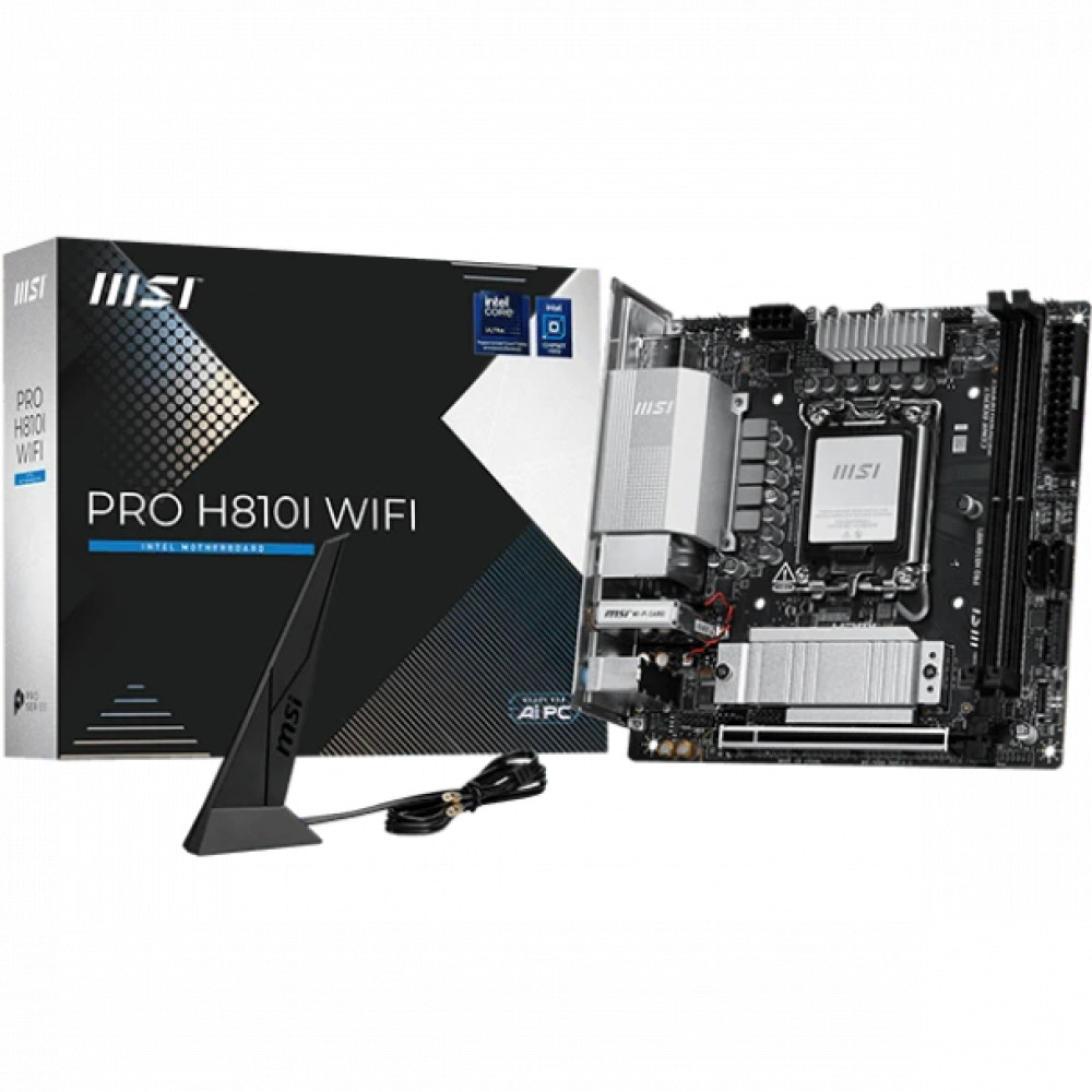 Материнская плата MSI PRO H810I WIFI Mini-ITX, LGA 1851 - миниатюра 5