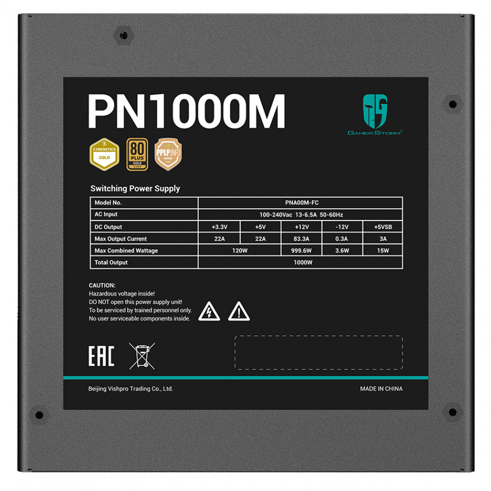 Блок питания GamerStorm PN1000M R-PNA00M-FC0B-WGEU 1200 Вт - миниатюра 4