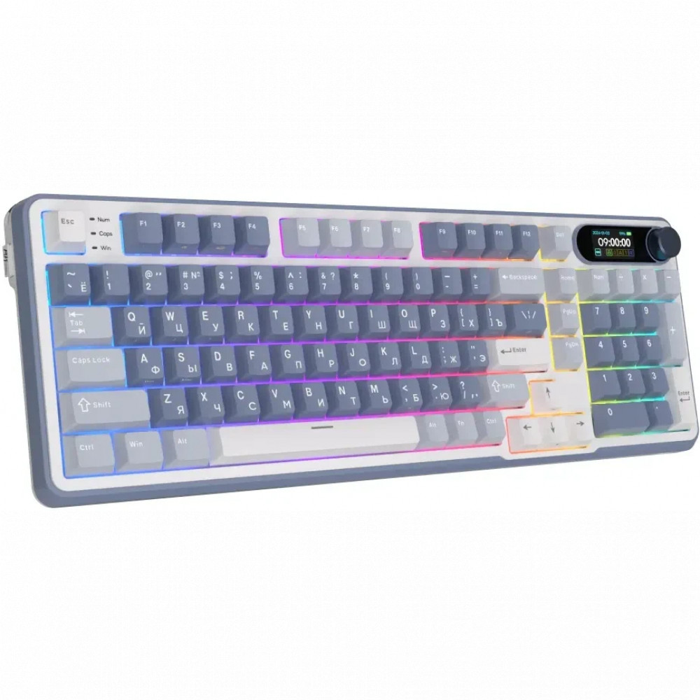 Клавиатура Royal Kludge RK-S98 Ocean Blue (Brown Switch) 6977576550601 Беспроводная, Bluetooth - миниатюра 5
