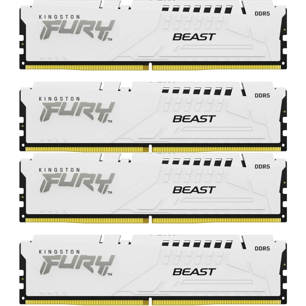 ОЗУ Kingston FURY Beast White XMP KF560C40BWK4-64 DIMM, DDR5, 64 Гб (4 х 16 Гб), 6000 МГц — фото товара