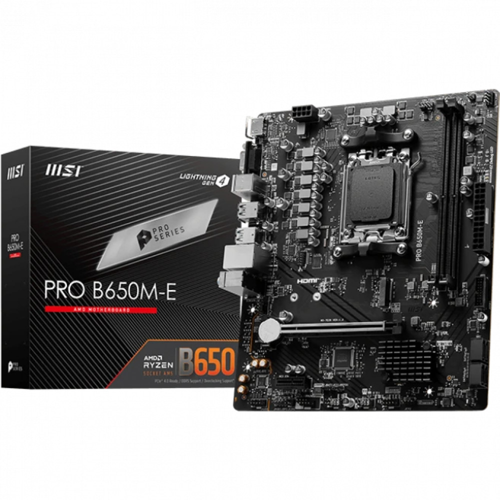 Материнская плата MSI PRO B650M-E Micro-ATX, AMD AM5 - миниатюра 5