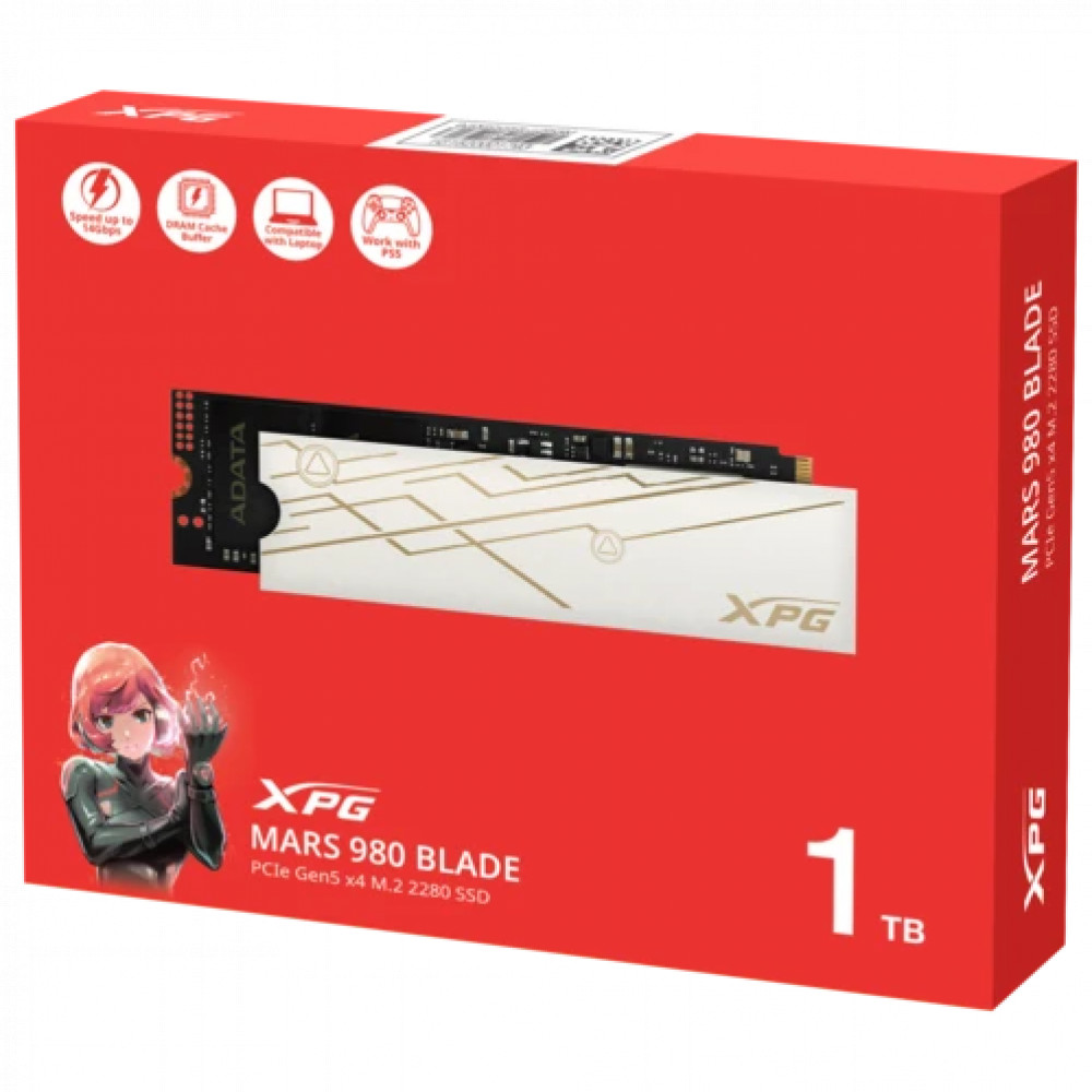 Жесткий диск ADATA XPG MARS 980 BLADE SMAR-980B-1TCS SSD (твердотельные), 1 ТБ, M.2, PCIe - миниатюра 3