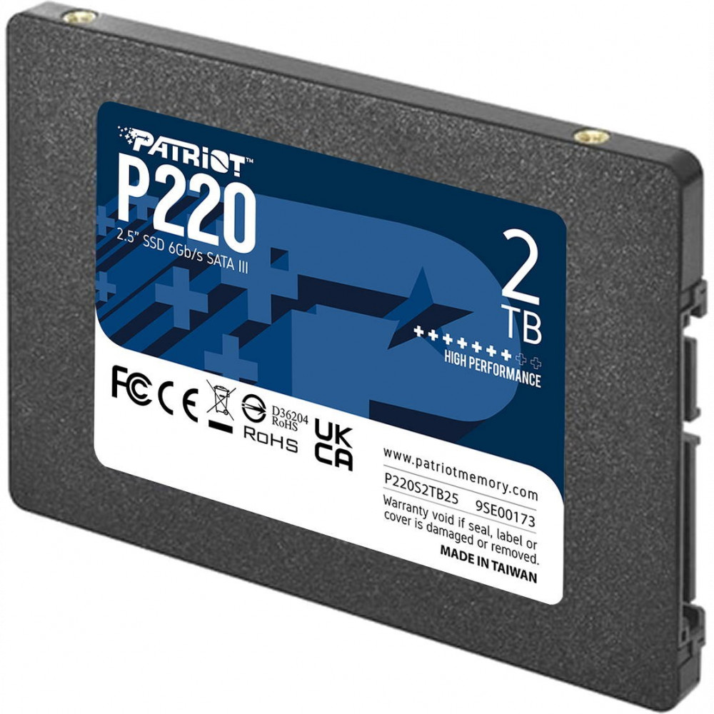 Жесткий диск Patriot P220 P220S2TB25 SSD (твердотельные), 2 ТБ, 2.5 дюйма, SATA - миниатюра 2