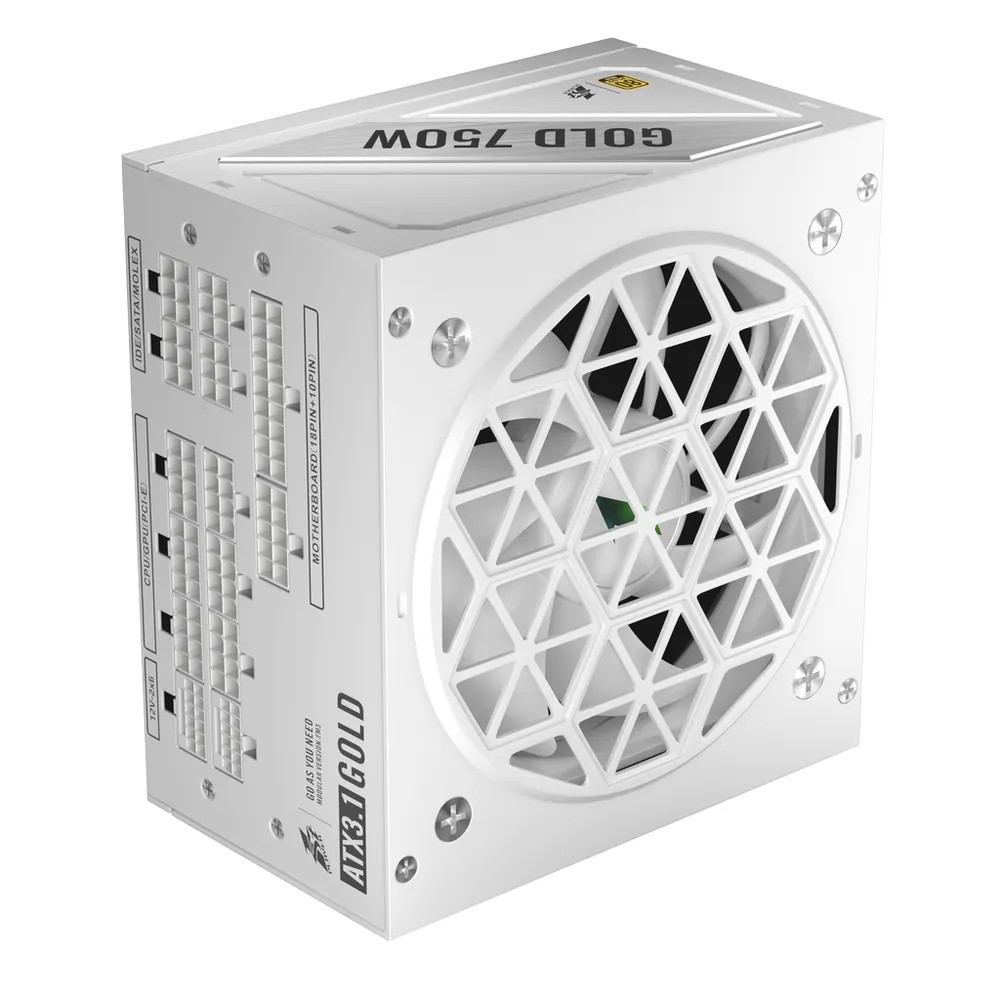 Блок питания 1STPLAYER NGDP 750W White Gold HA-750BA4 WHITE 750 Вт, 80+ Gold - миниатюра 3