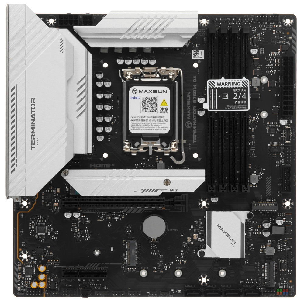 Материнская плата Maxsun Terminator B760M D4 V2 MS-Terminator B760M D4 V2 Micro-ATX, LGA 1700 — фото товара