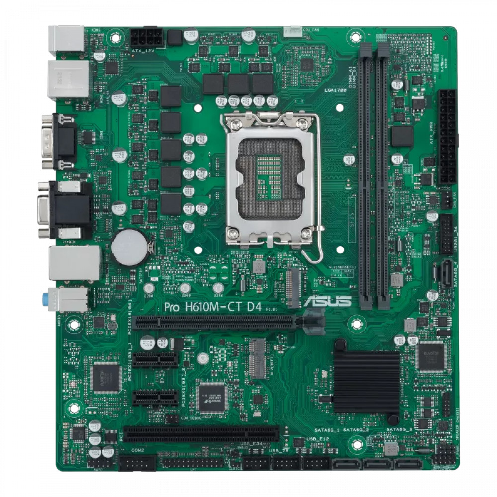 Материнская плата Asus PRO H610M-C D4-CSM 90MB1A30-M0EAYC Mini-ATX, LGA 1700 - миниатюра 2