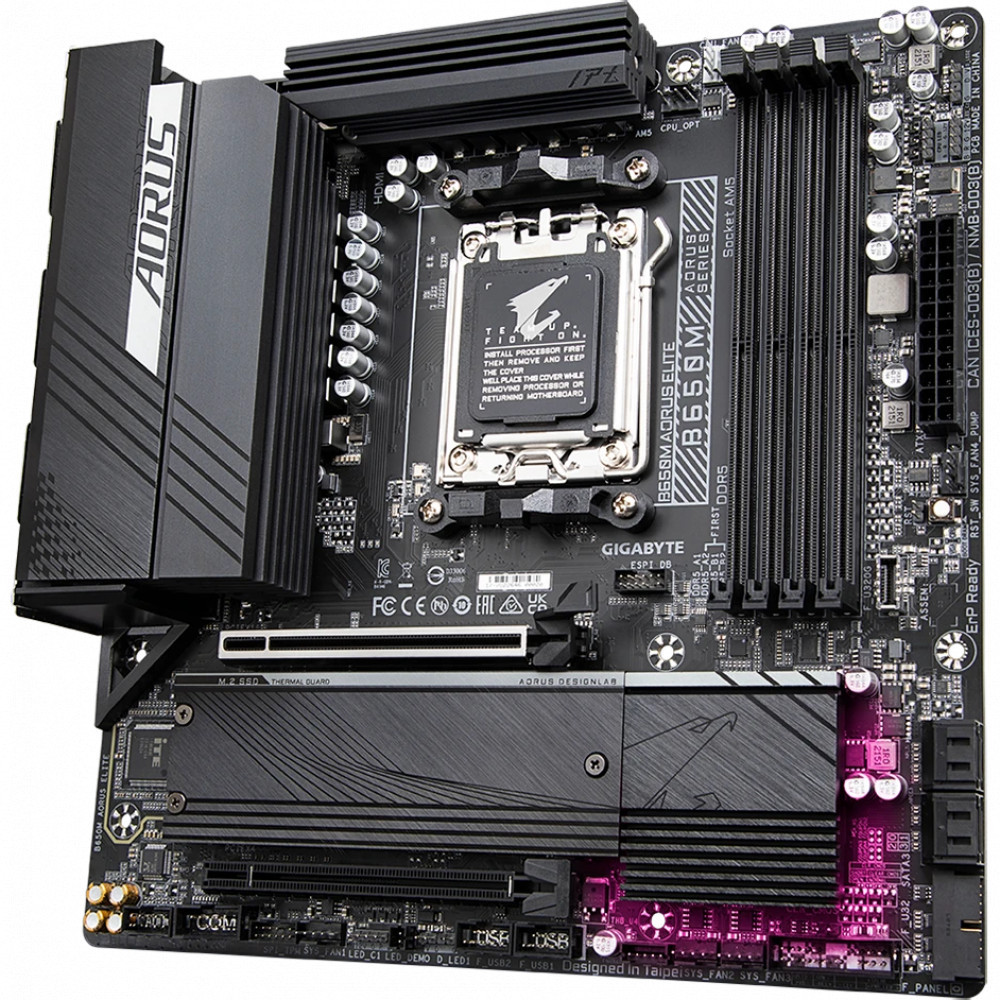 Материнская плата Gigabyte B650M AORUS ELITE B650M Aorus Elite rev. 1.3 Micro-ATX, AMD AM5 - миниатюра 3