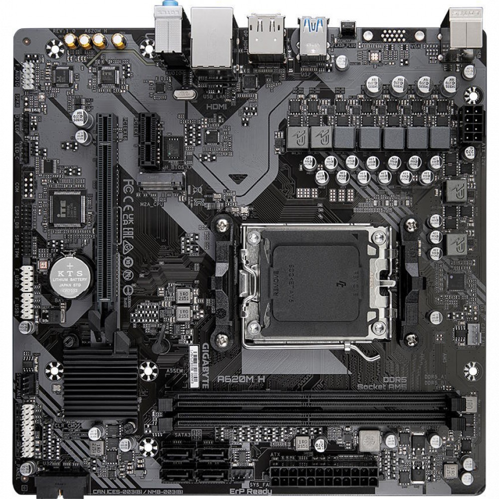 Материнская плата Gigabyte A620M H Micro-ATX, AMD AM5 - миниатюра 3