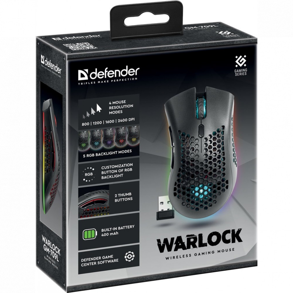 Мышь Defender Warlock GM-709L 52709 Игровые, Беспроводная - миниатюра 4