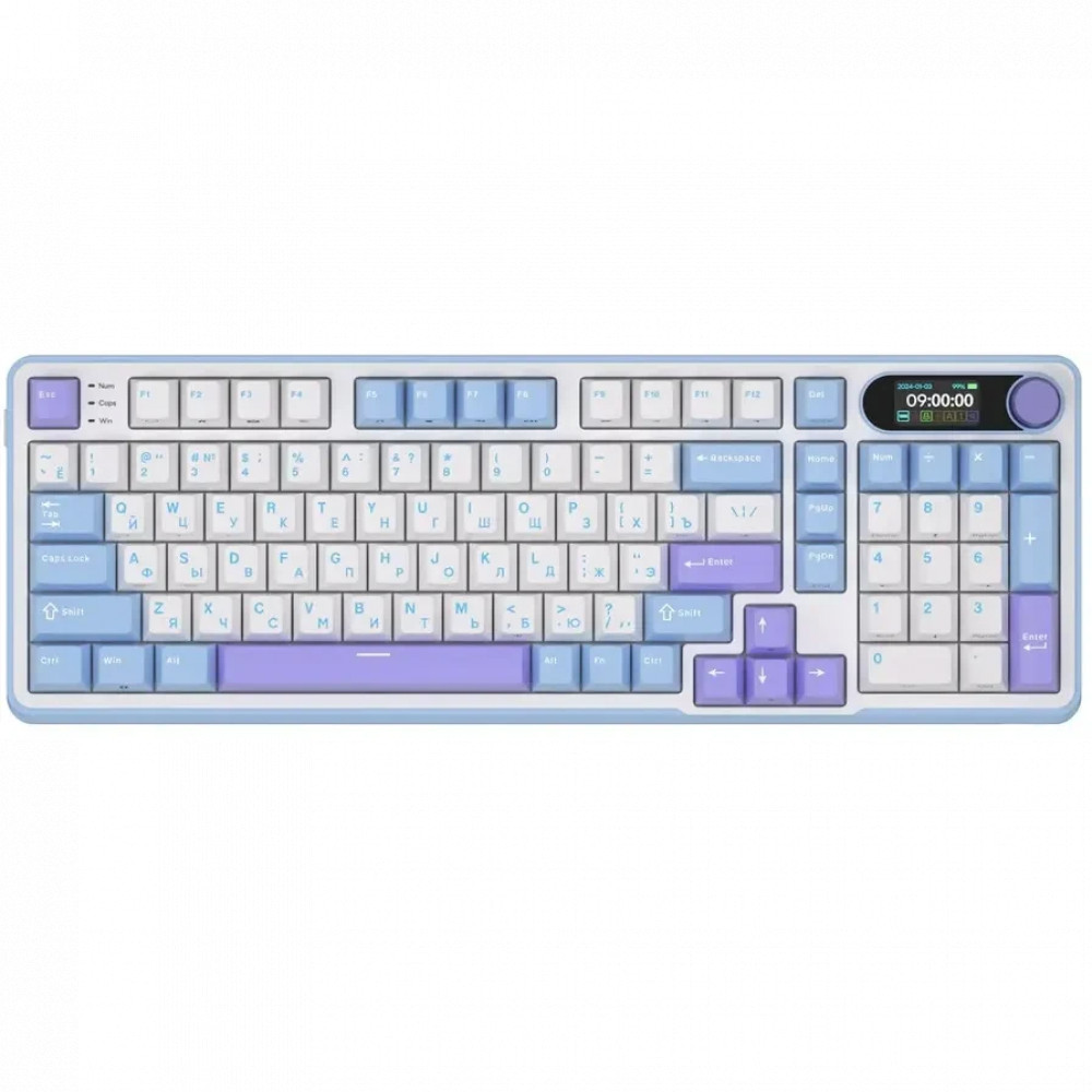 Клавиатура Royal Kludge RK-S98 Taro Milk (Cream Switch) 6977576550632 Беспроводная, Bluetooth - миниатюра 2