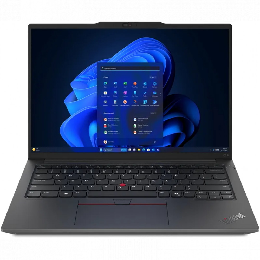 Ноутбук Lenovo ThinkPad E14 G6 21M7002XRT 14 ", WUXGA 1920x1200 (16:10), Intel, Core Ultra 7, 16 Гб, 512 ГБ, Intel Arc Graphics, Windows 11 Pro — фото товара