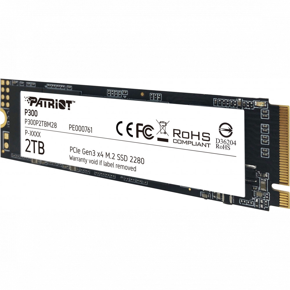 Жесткий диск Patriot P300 P300P2TBM28 SSD (твердотельные), 2 ТБ, M.2, PCIe - миниатюра 4
