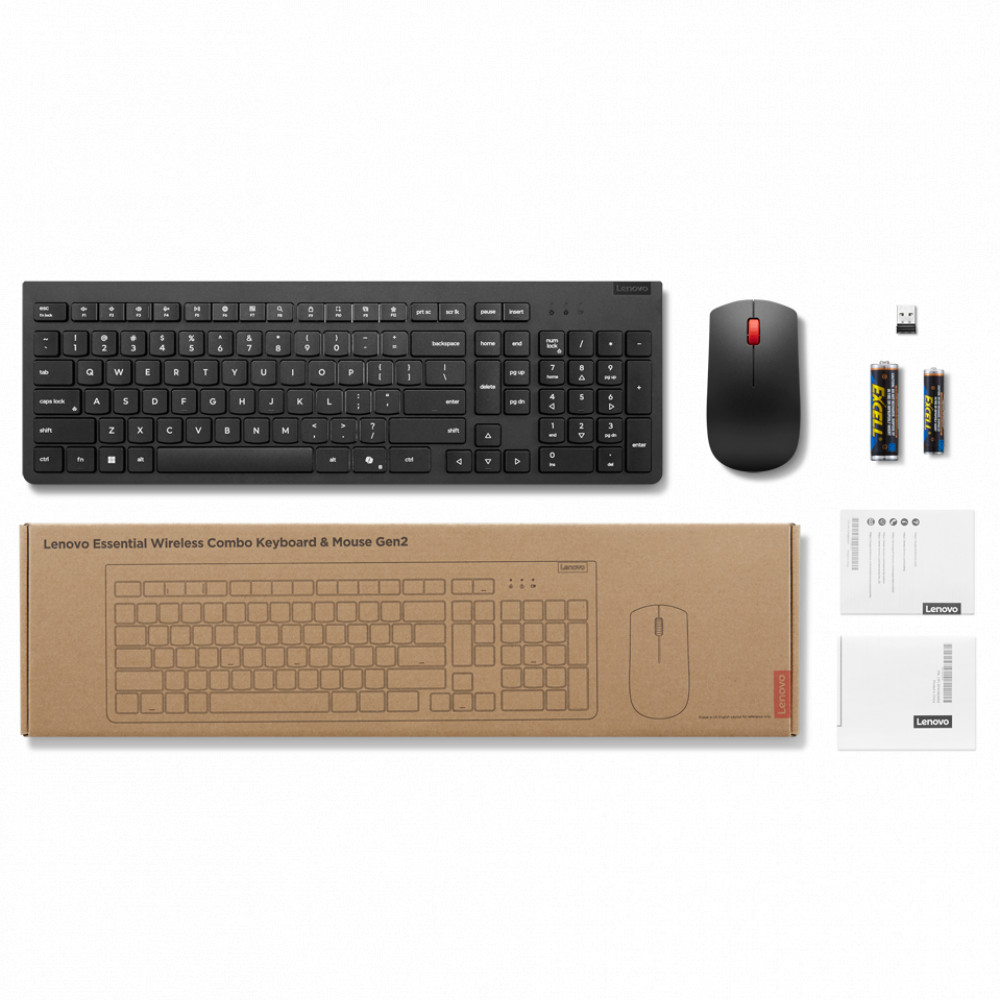 Клавиатура + мышь Lenovo Essential Wireless Combo Keyboard & Mouse Gen2 4X31R64481 - миниатюра 3
