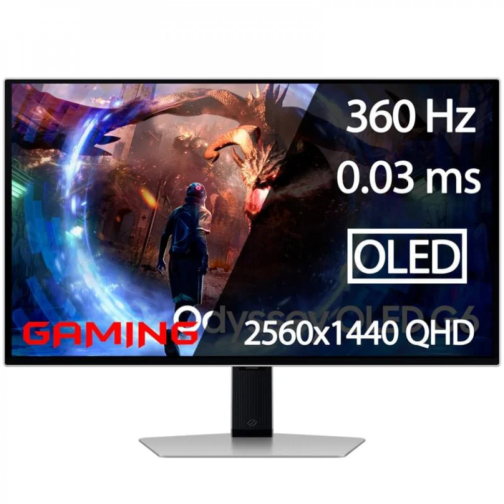 Монитор Samsung Odyssey G6 S27DG600SIXCI LS27DG600SIXCI 27 ", OLED, Quad HD 2560x1440 (16:9), 360 Гц — фото товара