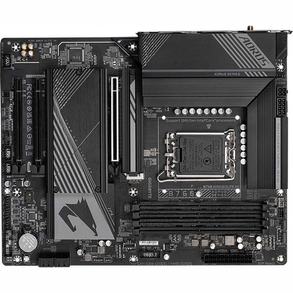 Материнская плата Gigabyte B760 AORUS ELITE AX ATX, LGA 1700 - миниатюра 4