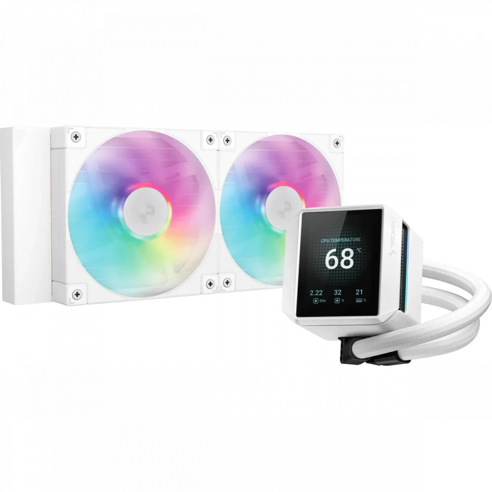 Система охлаждения Deepcool MYSTIQUE 240 WH ARGB R-LX240-WHDSNMCP-G-1 Для процессора — фото товара