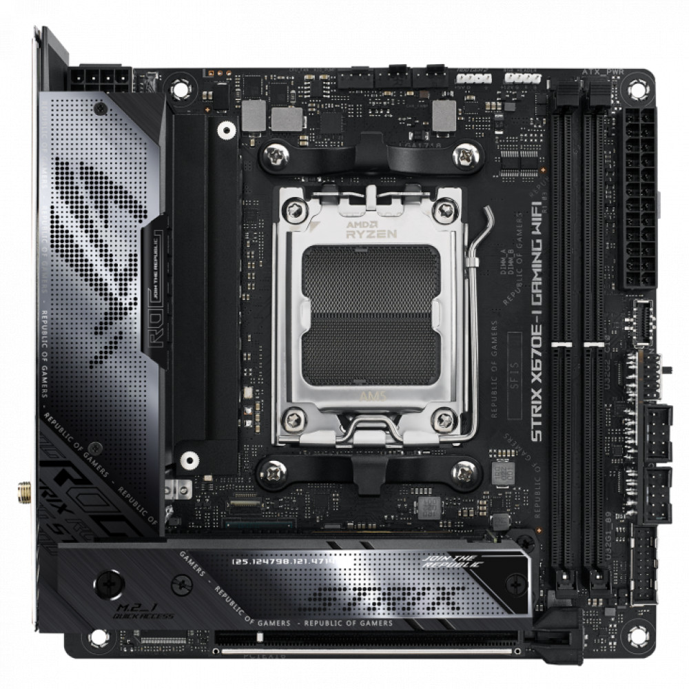 Материнская плата Asus ROG STRIX X670E-I GAMING WIFI Mini-ATX, AMD AM5 — фото товара