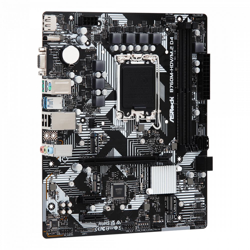Материнская плата ASRock B760M-HDV/M.2 D4 Micro-ATX, LGA 1700 — фото товара