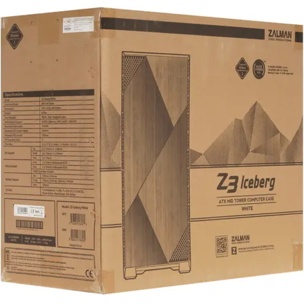 Корпус Zalman Z3 Iceberg White Mid-Tower - миниатюра 13