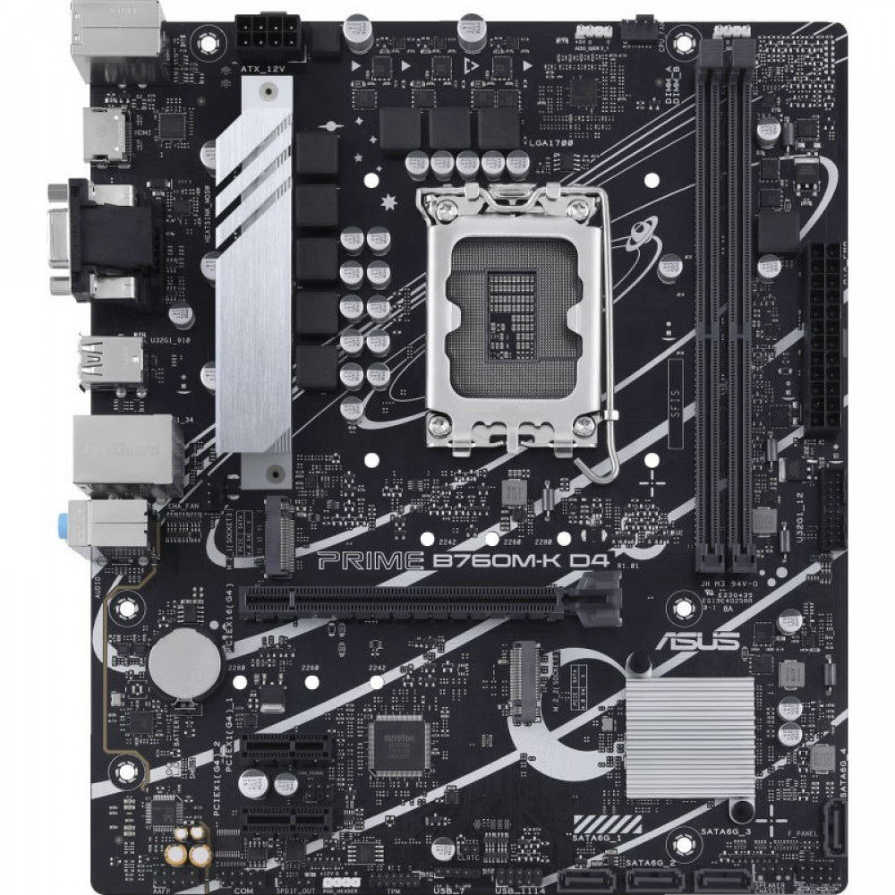 Материнская плата Asus PRIME B760M-K D4 Micro-ATX, LGA 1700 - миниатюра 2
