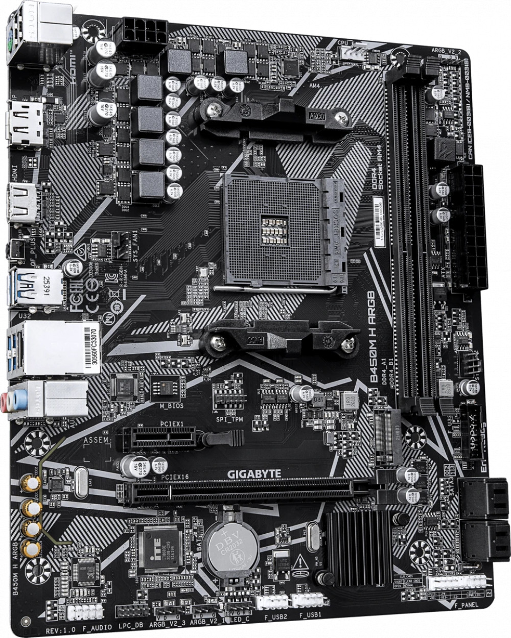 Материнская плата Gigabyte B450M H ARGB|| Micro-ATX, AMD AM4 - миниатюра 2