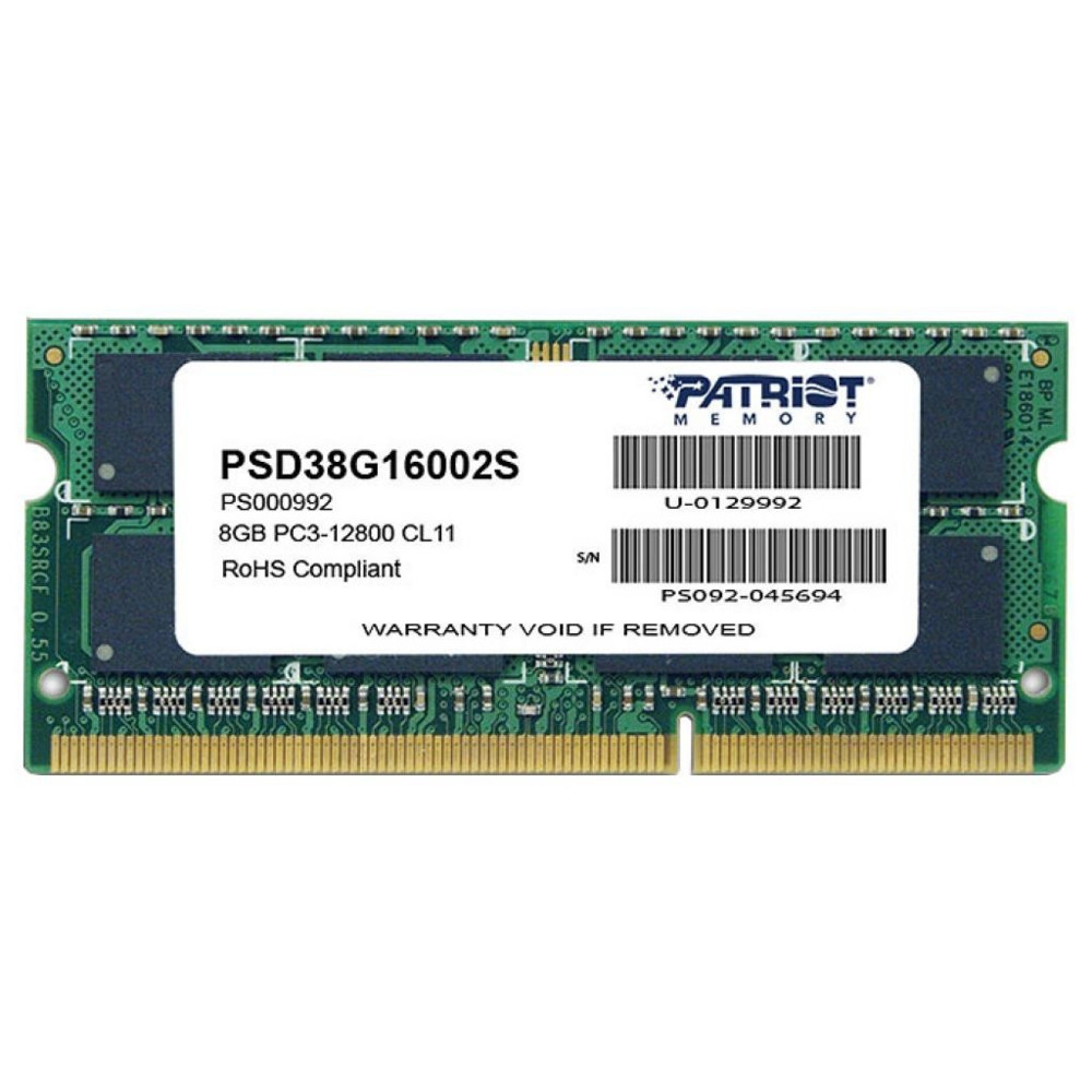 ОЗУ Crucial 4GB PC12800 DDR3 PSD34G16002S SO-DIMM, DDR3, 4 Гб, 1600 МГц — фото товара