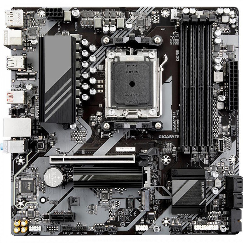 Материнская плата Gigabyte B650M K Micro-ATX, AMD AM5 - миниатюра 2