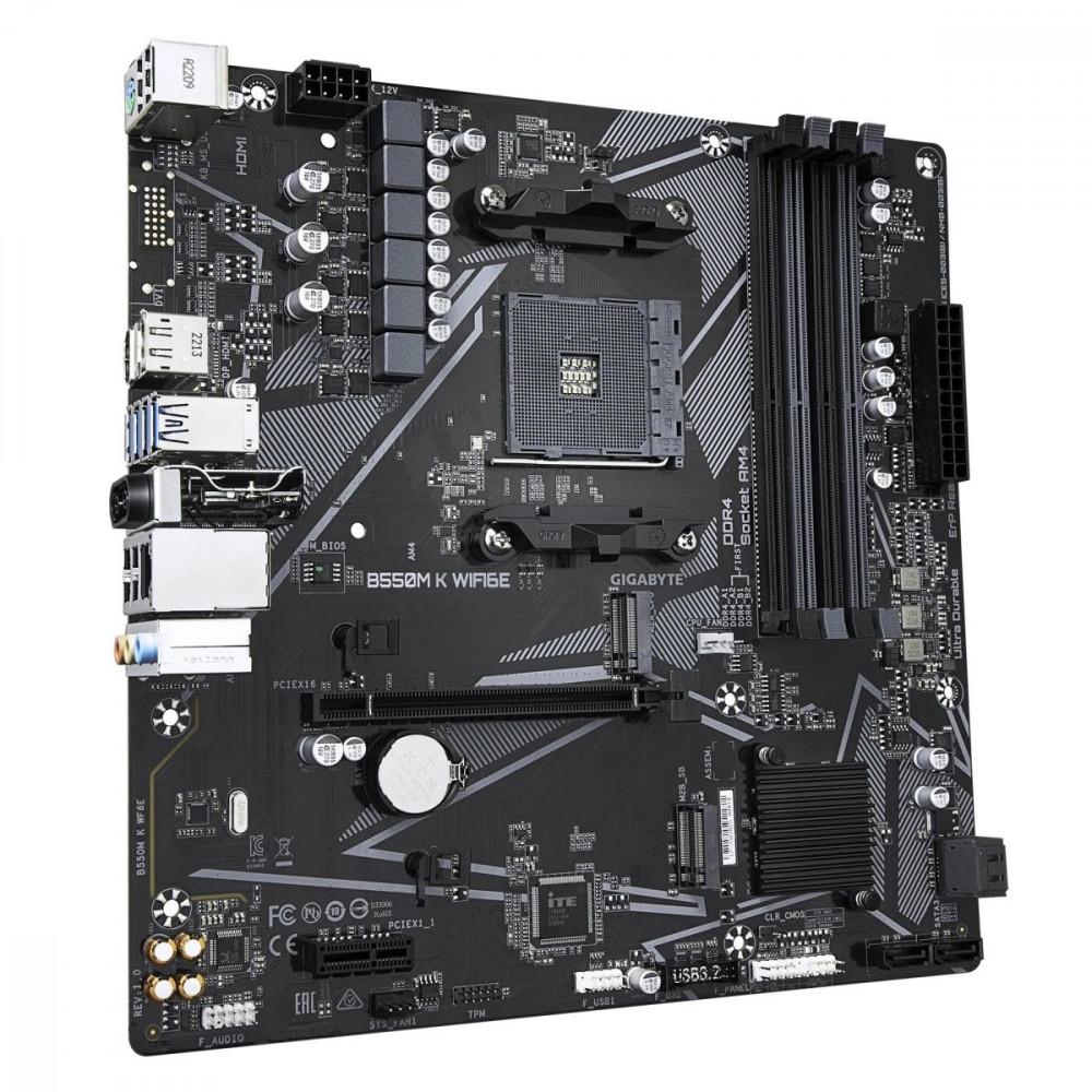 Материнская плата Gigabyte B550M K WIFI6E B550M K WF6E Micro-ATX, AMD AM4 - миниатюра 2