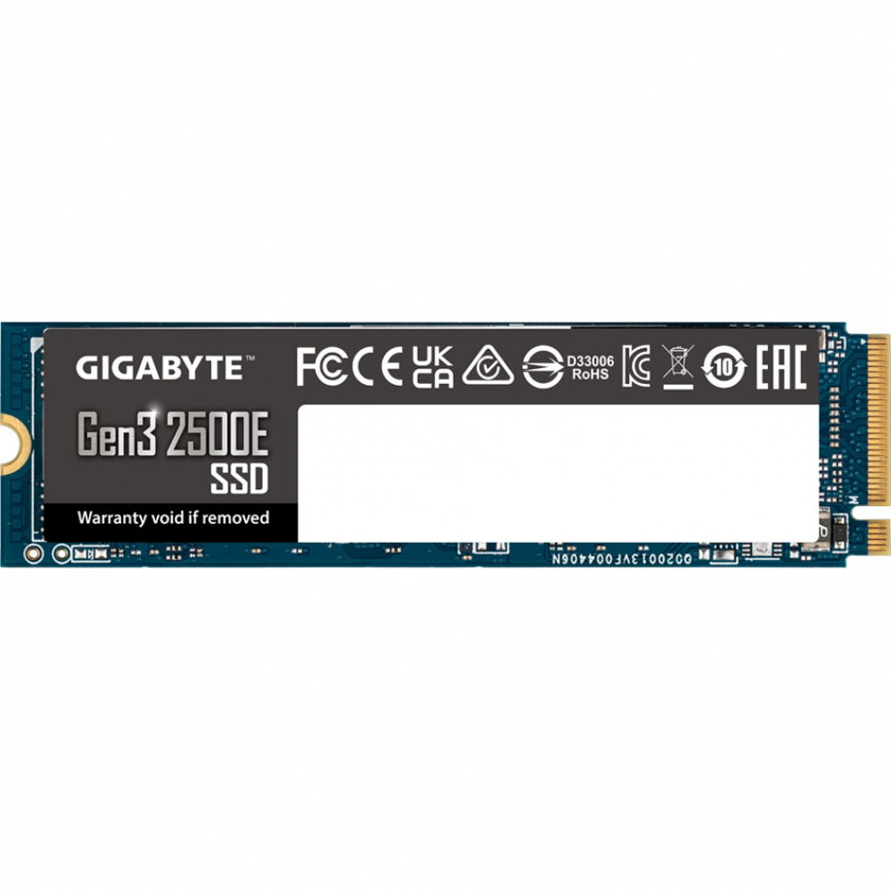 Жесткий диск Gigabyte Gen3 2500E G325E500G SSD (твердотельные), 500 ГБ, M.2, PCIe — фото товара