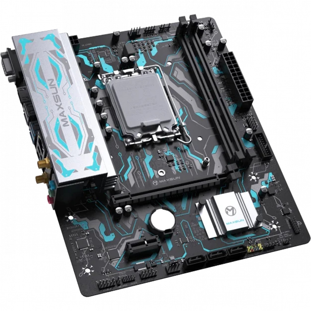 Материнская плата Maxsun B760M GAMING WIFI GANK MS-B760M GAMING WIFI GANK Micro-ATX, LGA 1700 - миниатюра 2