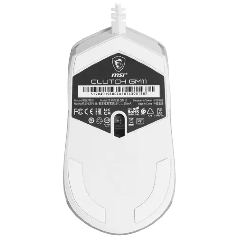 Мышь MSI CLUTCH GM11 WHITE Игровые, Проводная - миниатюра 4