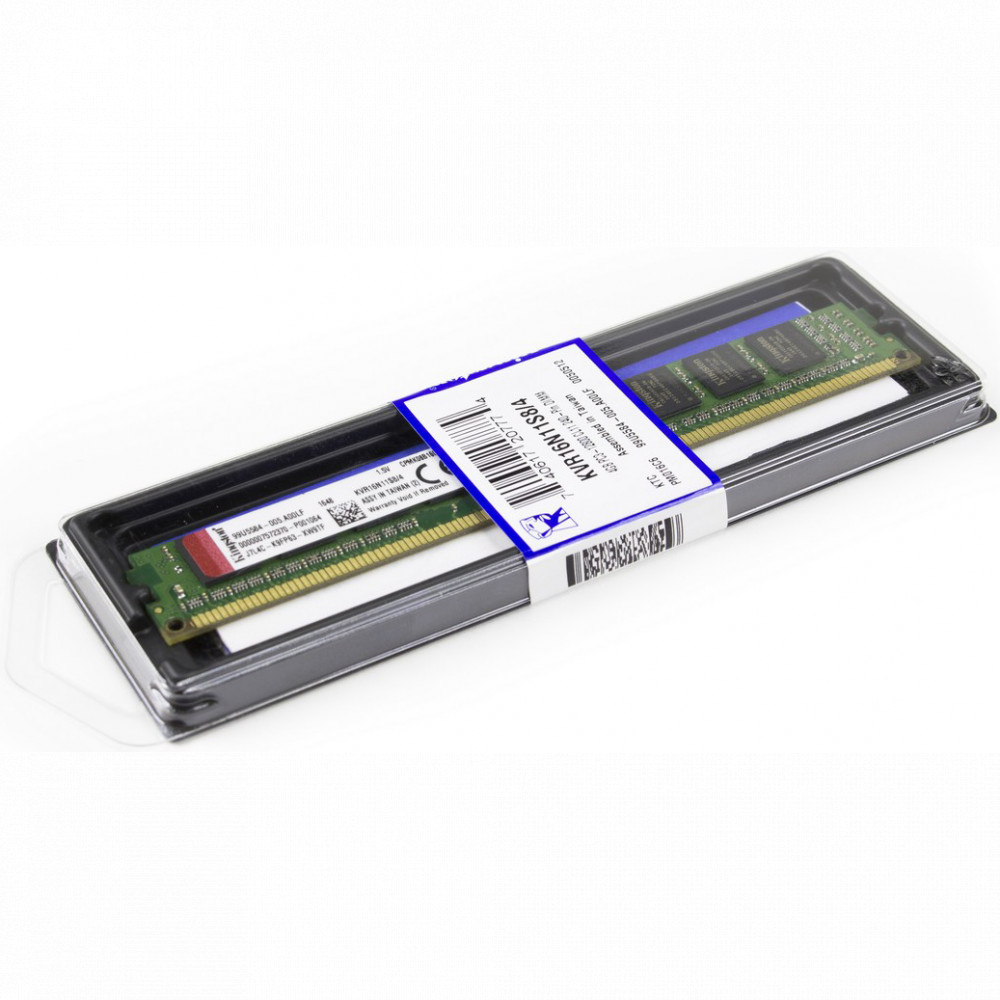 ОЗУ Kingston 4 ГБ KVR16N11S8/4WP DIMM, DDR3, 4 Гб, 1600 МГц — фото товара