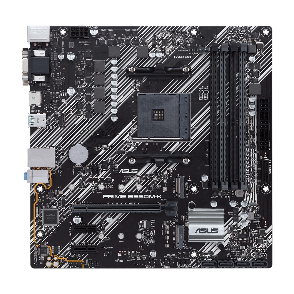 Материнская плата Asus PRIME B550M-K Micro-ATX, AMD AM4 - миниатюра 2