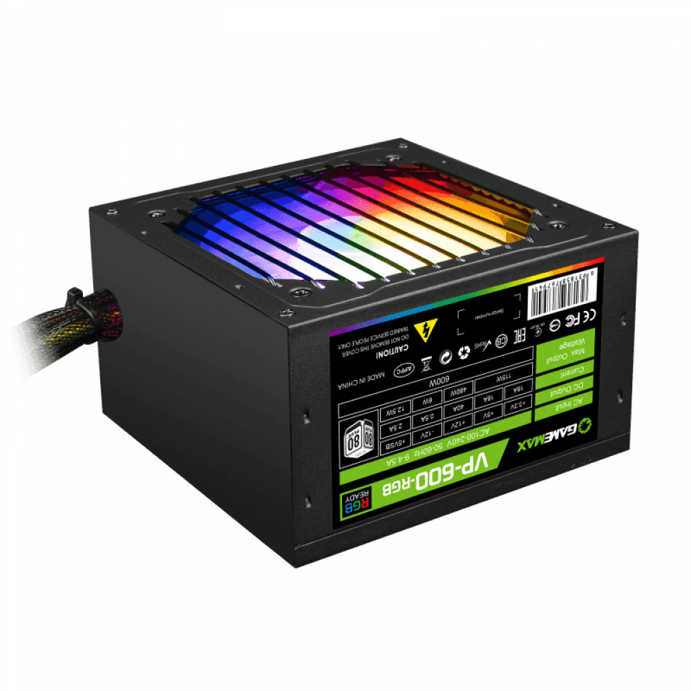 Блок питания GameMax VP 600W RGB M 213105500020 600 Вт, 80+ Bronze — фото товара