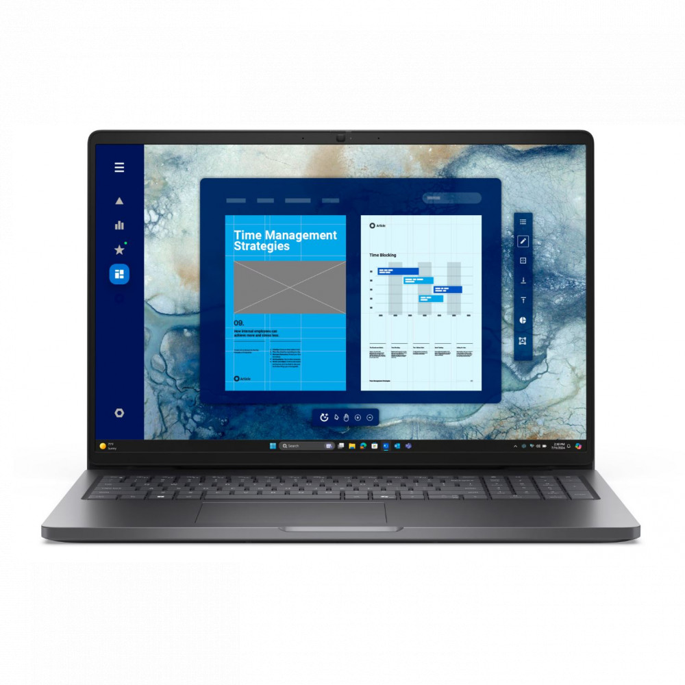 Ноутбук Dell Pro 16 PC16250 BTO118_PC16250_EMEA_210-BQHB 16 ", WUXGA 1920x1200 (16:10), Intel, Core Ultra 7, 16 Гб, 1 ТБ, Intel Graphics, Windows 11 Pro — фото товара