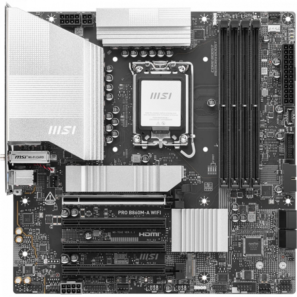 Материнская плата MSI PRO B860M-A WIFI Micro-ATX, LGA 1851 — фото товара