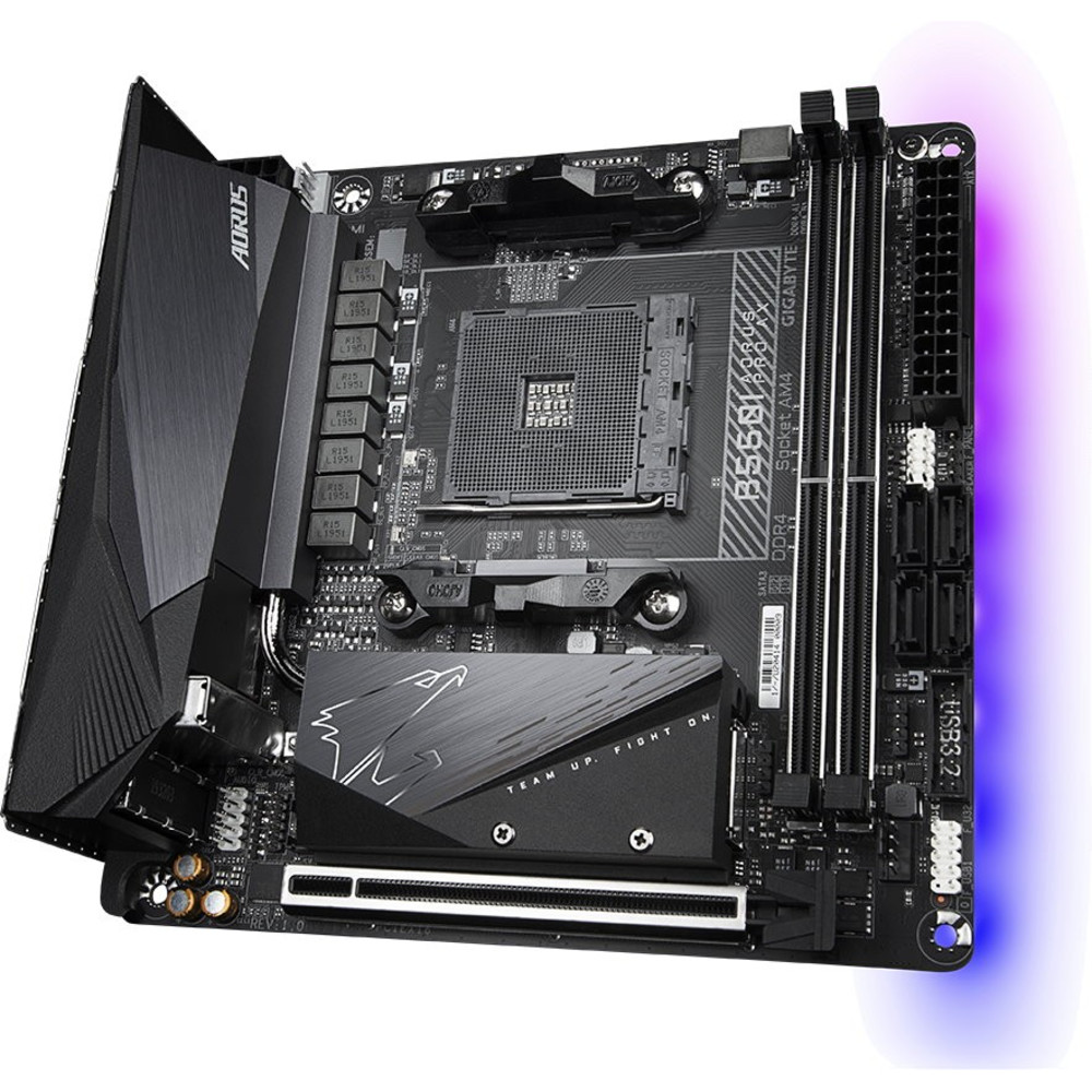 Материнская плата Gigabyte B550I AORUS PRO AX Mini-ITX, AMD AM4 - миниатюра 3