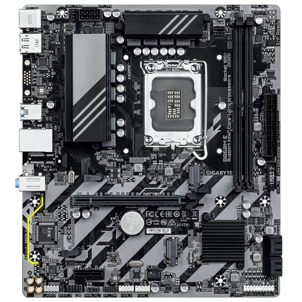 Материнская плата Gigabyte B860M E Micro-ATX, LGA 1851 - миниатюра 4